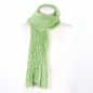 Preview: Green Knitted Rex Rabbit Fur Scarf